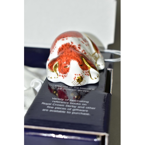 445 - A BOXED ROYAL CROWN DERBY PUPPY PAPERWEIGHT, an exclusive to The Royal Crown Derby Collectors Guild,... 