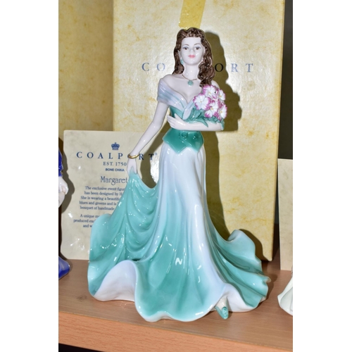 448 - FOUR BOXED COALPORT FIGURINES, comprising Ladies of Fashion 'Anne' Figurine of the Year 1997, with c... 