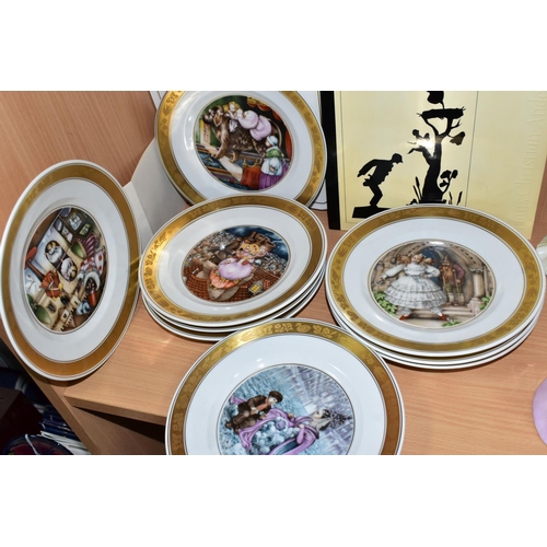 455 - TWELVE ROYAL COPENHAGEN HANS CHRISTIAN ANDERSEN PLATES, depicting scenes from the author's stories i... 