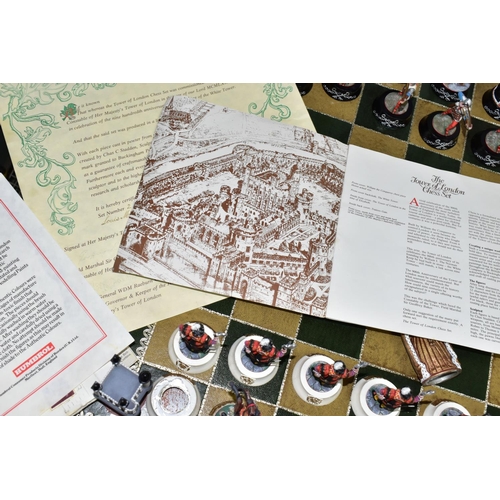 472 - A BUCKINGHAM PEWTER LIMITED EDITION TOWER OF LONDON 900TH ANNIVERSARY CHESS SET, comprising set numb... 