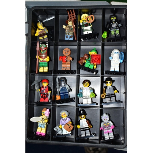 477 - FIVE COMPARTMENTAL BOXED SETS OF LEGO MINIFIGURES, comprising 'The Simpsons', 'Lego The Movie', thre... 