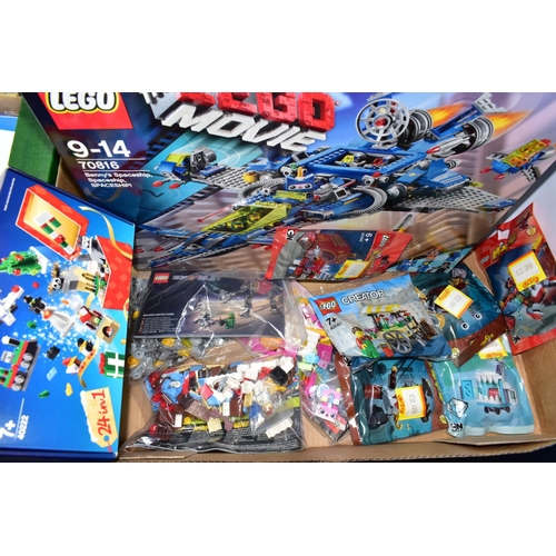 484 - A QUANTITY OF ASSORTED LEGO SETS, to include sealed City set, No.60095 and opened and resealed Movie... 