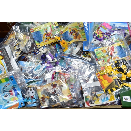 486 - A QUANTITY OF ASSORTED LEGO SETS, assorted sets from the City, Elves, Mixels, Movie and Pirates seri... 