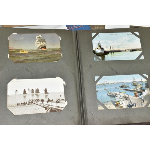 504 - POSTCARDS, three albums containing approximately 312 postcards, album one features early 20th centur... 