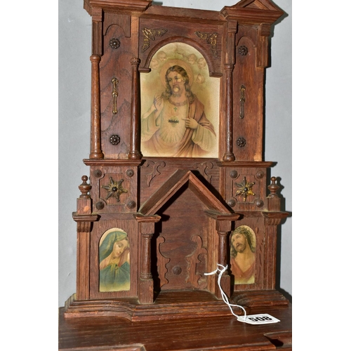 508 - A 20TH CENTURY LOURDES SOUVENIR HOME ALTAR, height approximately 50cm (2) (Condition report: parts a... 