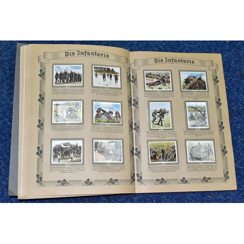 518 - DIE DEUTSCHE WEHRMACHT, one descriptive album containing 270 cigarette cards in colour, the original... 