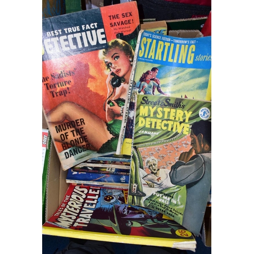 533 - BOOKS, one box of twenty-two 1940s/1950s 'pulp fiction' titles to include science-fiction stories by... 