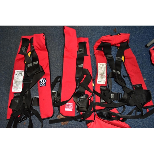 543 - ONE BOX OF TECHNICAL ITEMS AND SUNDRIES, to include three adult Crewsaver 150N Lifejackets EN396, a ... 