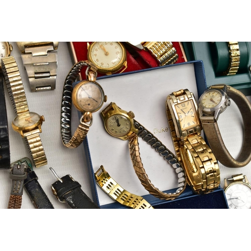 119 - A SELECTION OF WRISTWATCHES, all in used untested condition, such as a boxed 'Ingersoll' fitted with... 