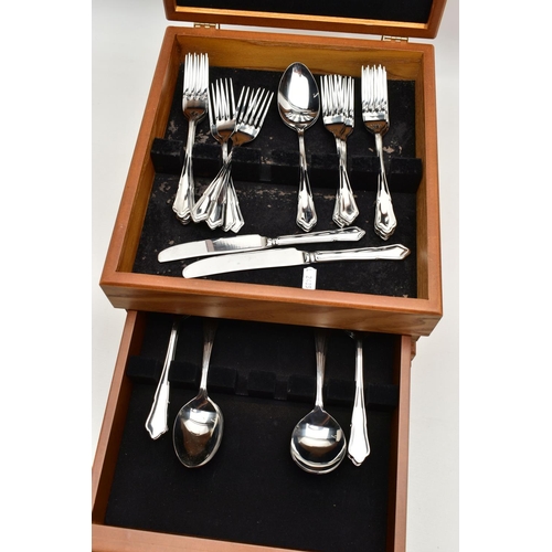 146 - A 'AMEFA' CANTEEN, a complete seventy eight piece stainless steel canteen set, containing eight tabl... 