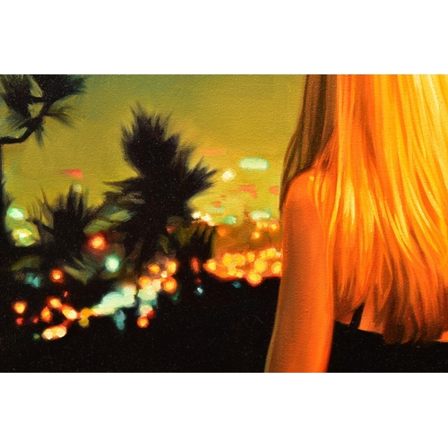 302 - CARRIE GRABER (AMERICAN 1975) 'NIGHT LIGHTS' a three quarter length portrait of a female figure from... 