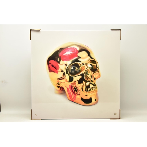 329 - RORY HANCOCK (WALES 1987) 'LOVE ME FOREVER', a signed limited edition box canvas print of a skull, 6... 