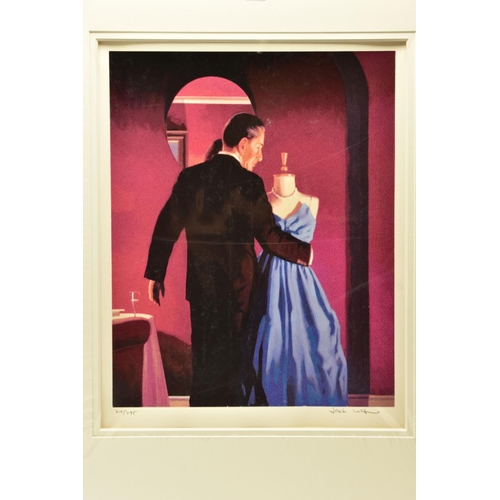 336 - JACK VETTRIANO (SCOTTISH 1951) 'ALTAR OF MEMORY', a signed limited edition print depicting a male fi... 