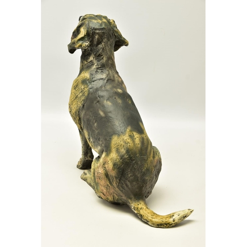 340 - APRIL SHEPHERD (BRITISH CONTEMPORARY) 'PAYING ATTENTION', a limited edition sculpture of a dog, impr... 