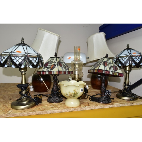 342 - A GROUP OF TABLE LAMPS, to include eight late twentieth century/twenty first century lamps, two pair... 