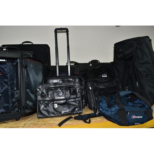 358 - A LARGE QUANTITY OF 'TUMI' LUGGAGE, comprising a set of three Tumi suitcases on wheels, height 54cm ... 