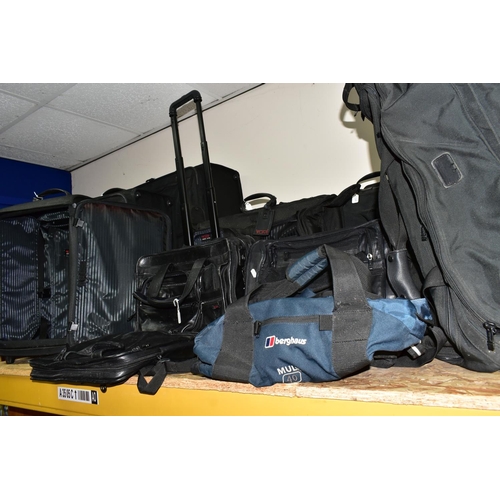 358 - A LARGE QUANTITY OF 'TUMI' LUGGAGE, comprising a set of three Tumi suitcases on wheels, height 54cm ... 