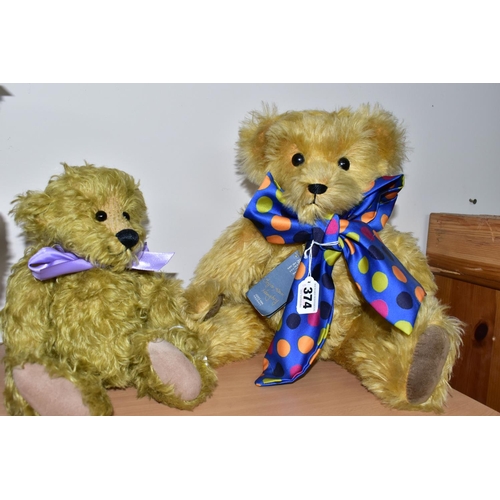 374 - A HERMANN LIMITED EDITION 'CANDY' AMERICAN ARTIST TEDDY BEAR AND A CHATTERTON BEARS TEDDY BEAR, 'Can... 