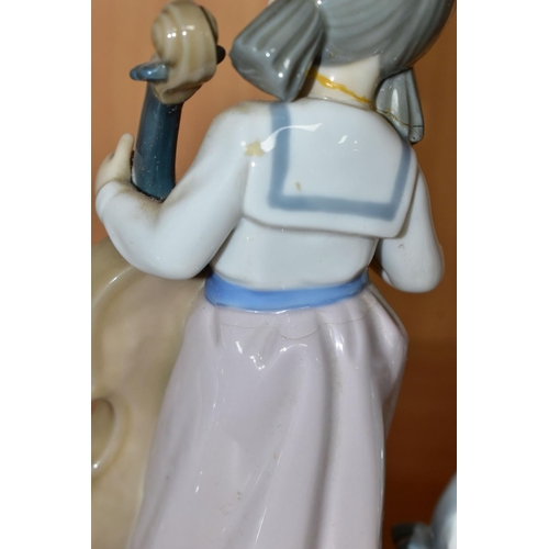 377 - A NAO DISNEY COLLECTION 'DREAMING OF TINKERBELL' FIGURE, depicting a sleeping child with book and Ti... 