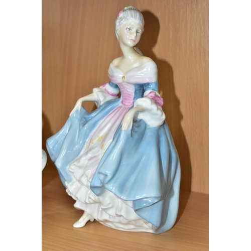 384 - FOUR ROYAL DOULTON PEGGY DAVIES FIGURINES, comprising My Love HN2339, Megan HN3306, Kate HN2789, and... 