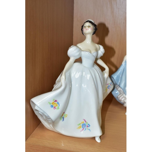 384 - FOUR ROYAL DOULTON PEGGY DAVIES FIGURINES, comprising My Love HN2339, Megan HN3306, Kate HN2789, and... 