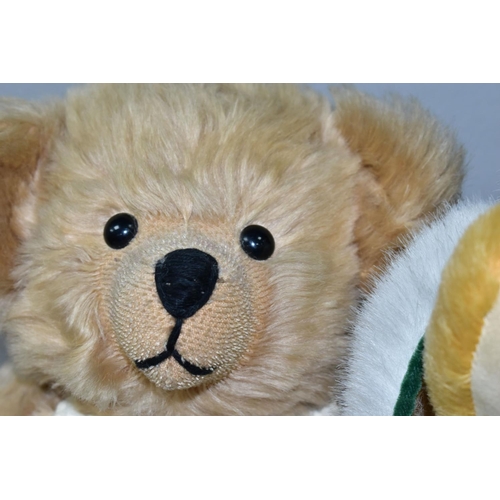 390 - TWO TEDDY BEARS, comprising a Hermann limited edition Winter Wonderland bear, of golden mohair with ... 