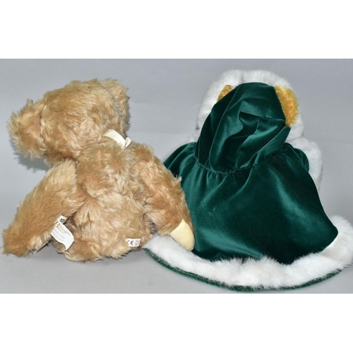 390 - TWO TEDDY BEARS, comprising a Hermann limited edition Winter Wonderland bear, of golden mohair with ... 