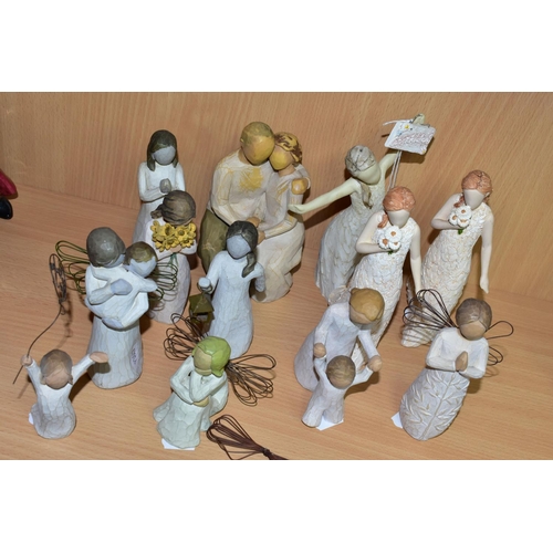 401 - TWELVE WILLOW TREE AND ARORA DESIGN FIGURINES, comprising Willow Tree: Birthday Girl, Angel of Patie... 