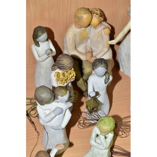 401 - TWELVE WILLOW TREE AND ARORA DESIGN FIGURINES, comprising Willow Tree: Birthday Girl, Angel of Patie... 