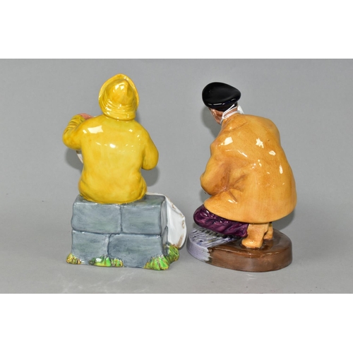 405 - TWO ROYAL DOULTON FIGURINES, comprising Sailor's Holiday HN2442 and The Boatman HN2417, height of ta... 