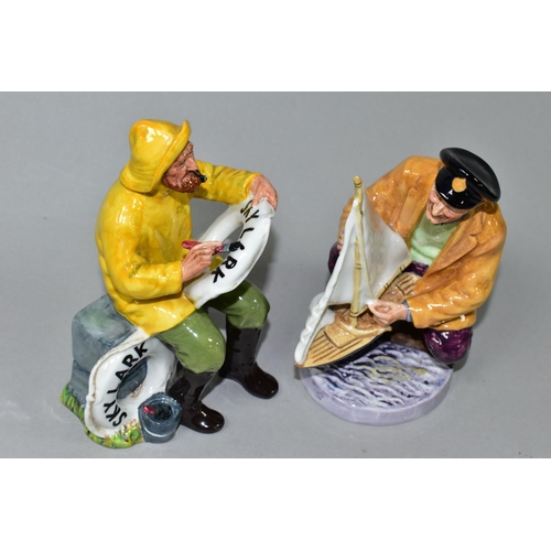 405 - TWO ROYAL DOULTON FIGURINES, comprising Sailor's Holiday HN2442 and The Boatman HN2417, height of ta... 