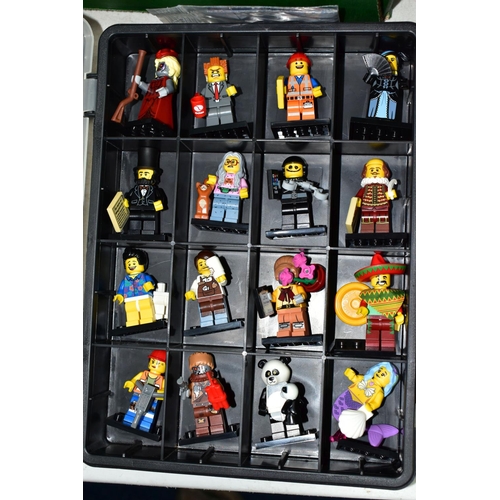 477 - FIVE COMPARTMENTAL BOXED SETS OF LEGO MINIFIGURES, comprising 'The Simpsons', 'Lego The Movie', thre... 