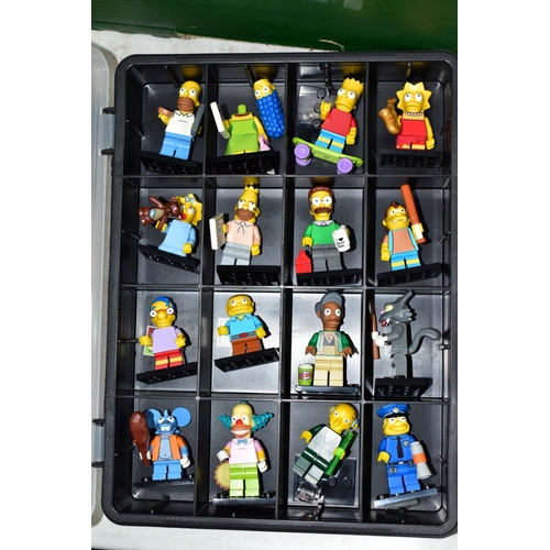 477 - FIVE COMPARTMENTAL BOXED SETS OF LEGO MINIFIGURES, comprising 'The Simpsons', 'Lego The Movie', thre... 