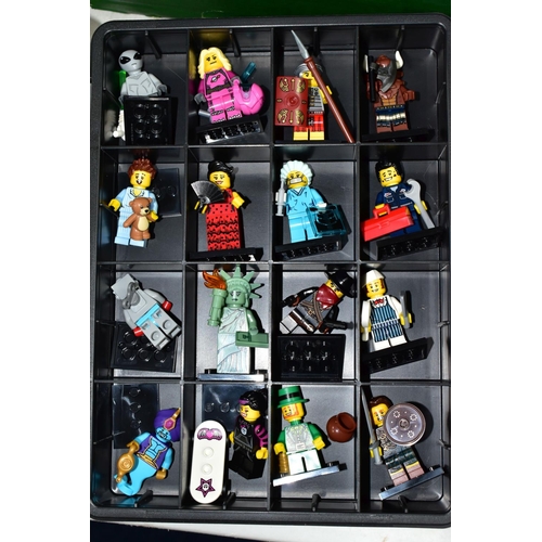 477 - FIVE COMPARTMENTAL BOXED SETS OF LEGO MINIFIGURES, comprising 'The Simpsons', 'Lego The Movie', thre... 