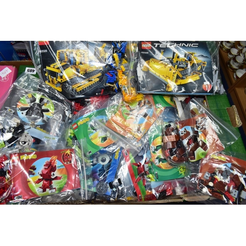 485 - A QUANTITY OF ASSORTED LEGO SETS, assorted sets from the Mixels, Technics and Creator series, all in... 