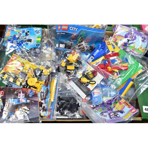 486 - A QUANTITY OF ASSORTED LEGO SETS, assorted sets from the City, Elves, Mixels, Movie and Pirates seri... 