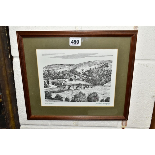 490 - ALFRED WAINWRIGHT (BRITISH 1907-1991) 'BURNSALL', a signed open edition print from The Dales Collect... 