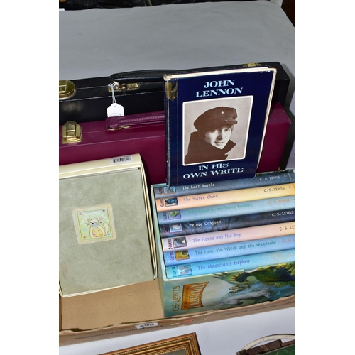 495 - ONE BOX OF BACKGAMMON CASES AND A 1964 BOOK BY JOHN LENNON 'JOHN LENNON IN HIS OWN WRITE', cover pho... 