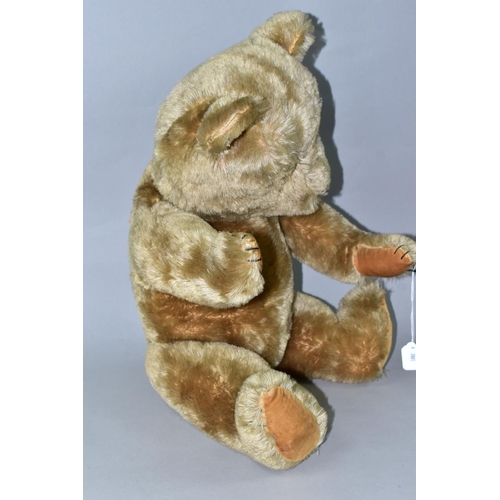 506 - A 20TH CENTURY CHILTERN HYGIENIC TOYS TEDDY BEAR, disc joints, stitched features, blonde mohair, hei... 