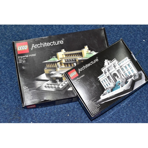 516 - LEGO ARCHITECTURE, two sets, Imperial Hotel Tokyo, no. 21017 and Trevi Fountain, no. 21020, in origi... 