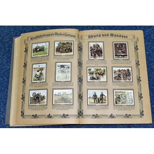 518 - DIE DEUTSCHE WEHRMACHT, one descriptive album containing 270 cigarette cards in colour, the original... 