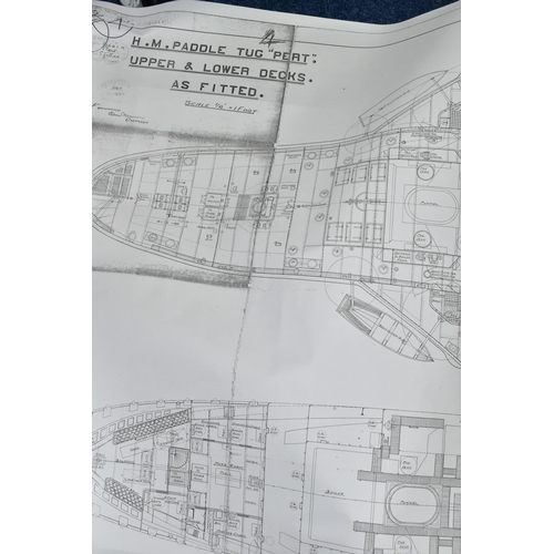 528 - WARSHIP/COMMERCIAL SHIP PLANS thirteen assorted facsimile scale drawings of various HMS Royal Navy S... 