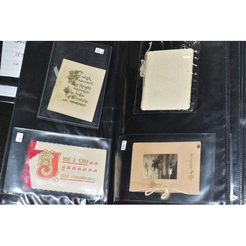 501 - POSTCARDS, four albums containing approximately 625 Sentimental Postcards dating from The Victorian ... 