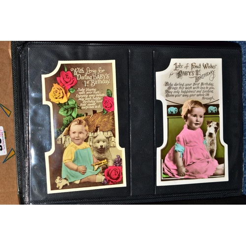 501 - POSTCARDS, four albums containing approximately 625 Sentimental Postcards dating from The Victorian ... 