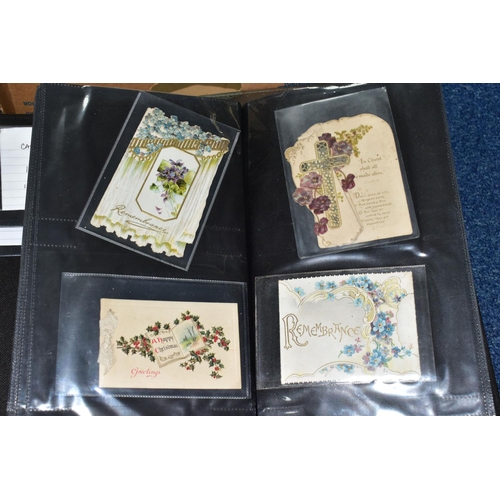 501 - POSTCARDS, four albums containing approximately 625 Sentimental Postcards dating from The Victorian ... 