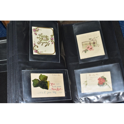 501 - POSTCARDS, four albums containing approximately 625 Sentimental Postcards dating from The Victorian ... 