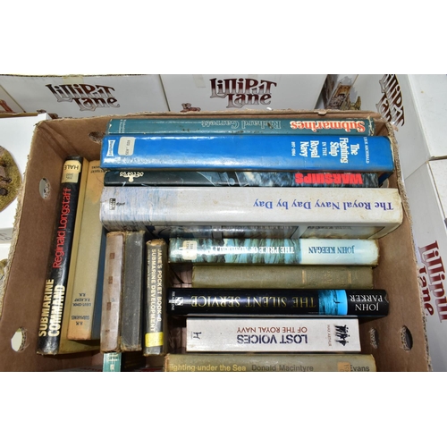 576 - A BOX OF ROYAL NAVY AND RELATED BOOKS, eighteen titles in hardback and paperback format to include g... 