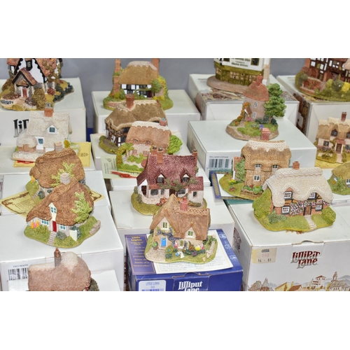 578 - FORTY ONE LILLIPUT LANE SCULPTURES FROM SOUTH EAST AND SOUTH WEST COLLECTIONS, most boxed, deeds whe... 