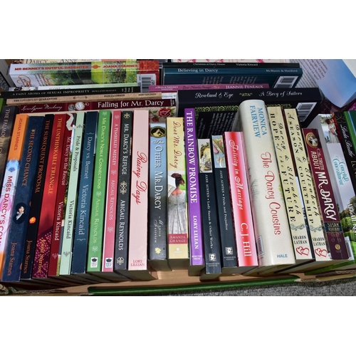 582 - BOOKS, eight boxes containing a collection of approximately 210 titles in hardback and paperback for... 