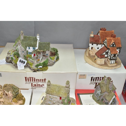 589 - THIRTY FIVE LILLIPUT LANE SCULPTURES FROM THE NORTH COLLECTION, mostly boxed and have deeds where me... 